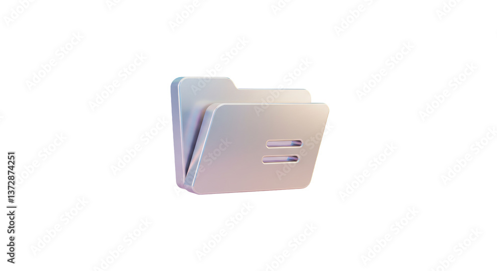 Poster isolated folder file storage digital data management