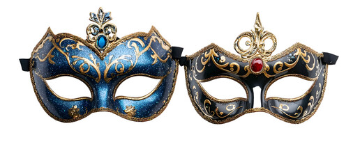 Carnival eye mask isolated on transparent background, 