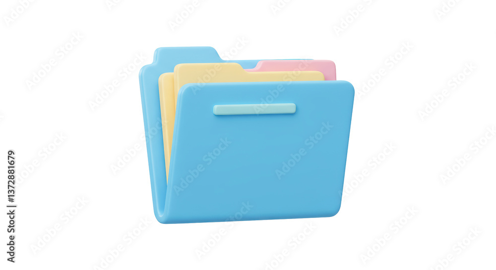 Poster isolated file folder