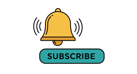 Isolated Subscribe Notification Bell
