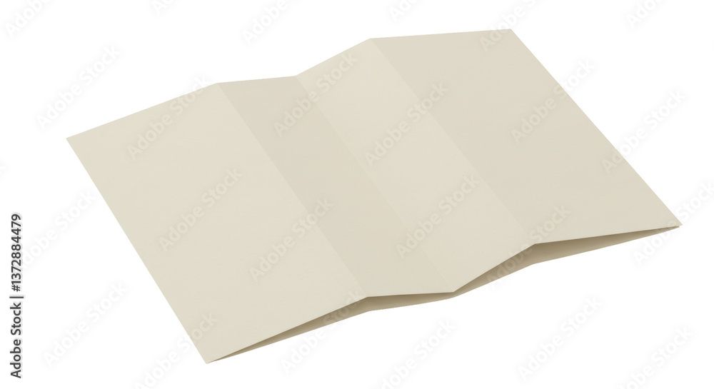 Poster isolated folded sheet of paper document