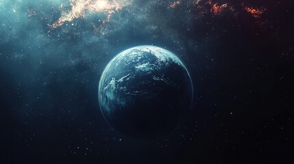 Obraz premium Earth in the cosmos, a celestial view