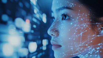 An AI researcher testing self learning humanoid robots for space colonization, futuristic space engineering lab with AI-driven mobility simulations, High-tech style