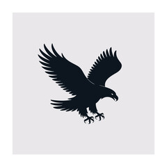 Flying bird silhouette. Bird silhouette vector illustration