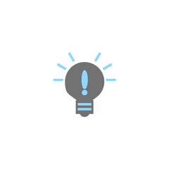 Minimalist Illustration of a light bulb icon