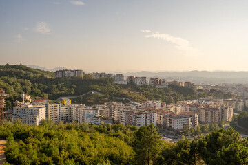 Fototapeta premium Elevated view of Tirana Albania