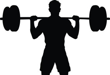 Fitness Icon Silhouette of Bodybuilder Posing