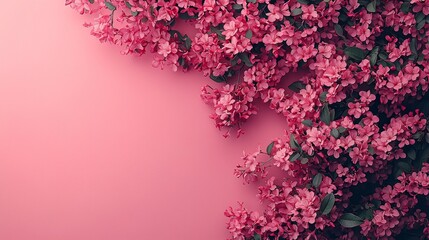 Fototapeta premium A bunch of pink flowers on a pink background
