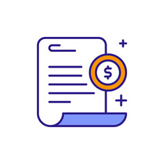 Financial Report Icon for Analysis and Planning.