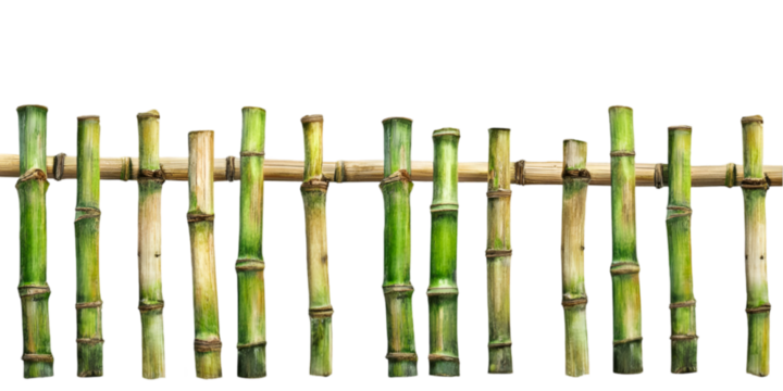 Green bamboo fence nature background texture,