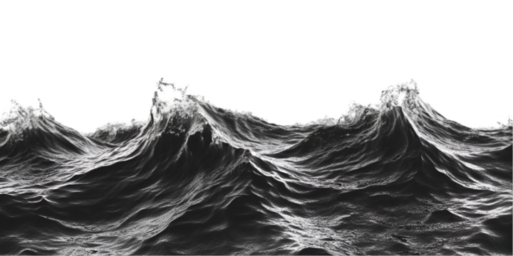 Monochromatic Ocean Waves Dramatic Seascape Powerful Nature