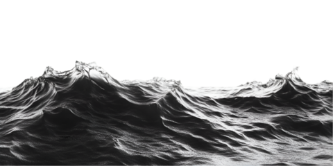 Monochrome Ocean Waves Abstract Seascape Nature
