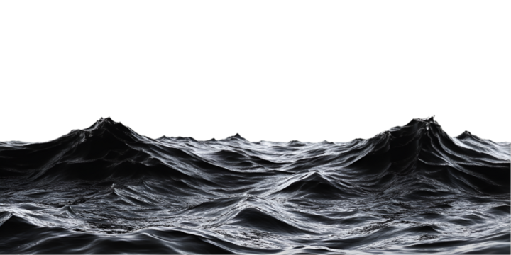 Dark Ocean Waves Abstract Seascape Monochrome