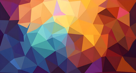 Fototapeta premium Colorful polygonal triangle professional work vector illustration 