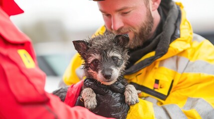 Animal rescue event at local animal clinic team saves abandoned pets in urgent situation