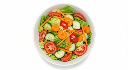 Fresh and Vibrant Salad Bowl: A close-up shot of a colorful and healthy salad bowl filled with fresh vegetables, offering a refreshing and nutritious meal option.