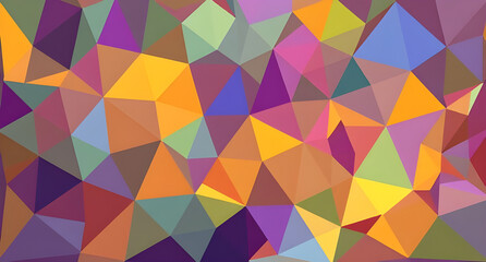 Fototapeta premium Colorful polygonal triangle professional work vector illustration 
