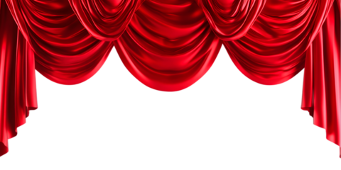 Majestic Red Stage Curtains Theater Performance Elegance