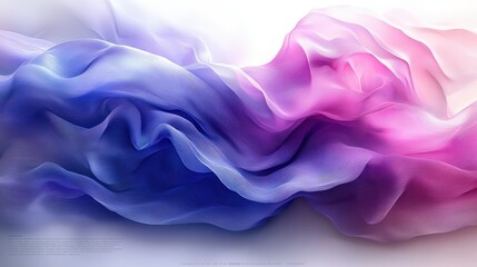 Obraz premium Soft Abstract Flow of Waves in Gradients of Pink and Blue Colors