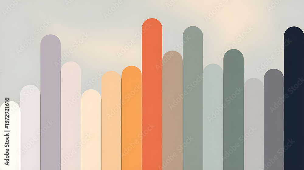 Aufkleber abstract colors and lines: this abstract artwork features vertical bars in a vibrant spectrum of col