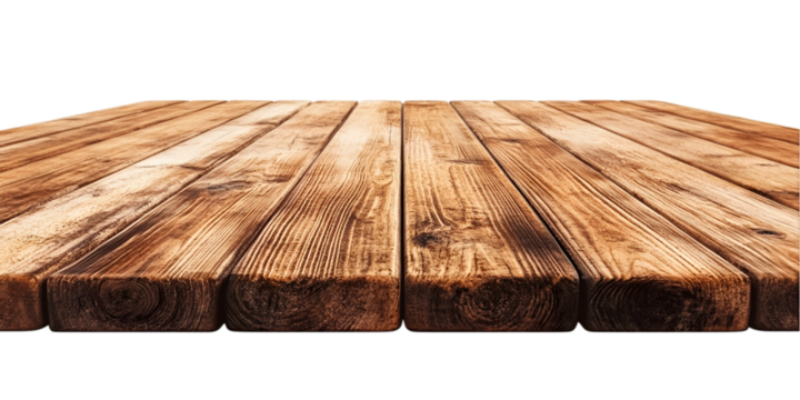 Rustic wooden table top view natural brown wood planks,