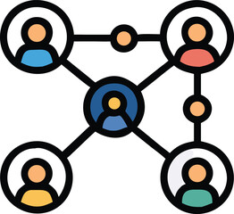 Connected People Icon – Symbolizing Networking & Collaboration
