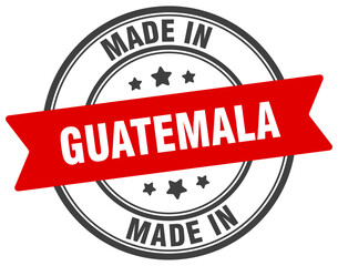 Made in Guatemala round sign. Made in Guatemala stamp.