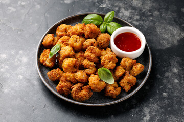 Deep fried squids, seafood with dipping sauce
