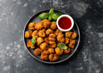 Deep fried squids, seafood with dipping sauce