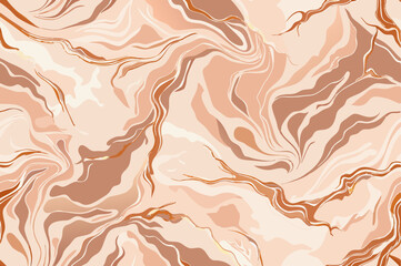 Golden pink marble seamless premium background. Vector illustration.