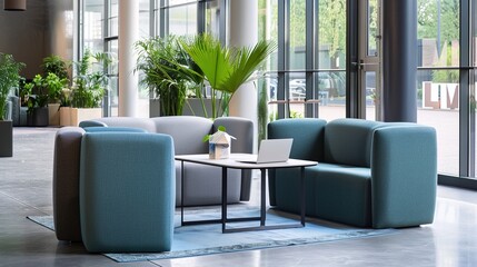 Fototapeta premium Independent Office Space: Your Private, Tailored Work Sanctuary Blending Comfort, Productivity and Style