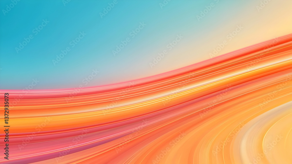 Poster colorful abstract light streaks creating dynamic movement background