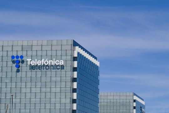 world headquarters of the spanish telecommunications multinational telefonica in madrid