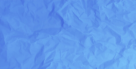 Obraz premium Crumpled blue paper texture. Abstract colorful background with wrinkled cardboard texture. Vector illustration of a realistic origami page card folded and then unfolded sheet of paper