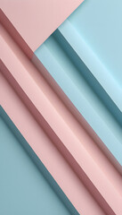 Abstract Pastel Pink and Blue Geometric Shapes Background