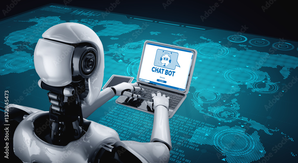 Poster chatbot software application for modish online business that automatically reply to customer questio