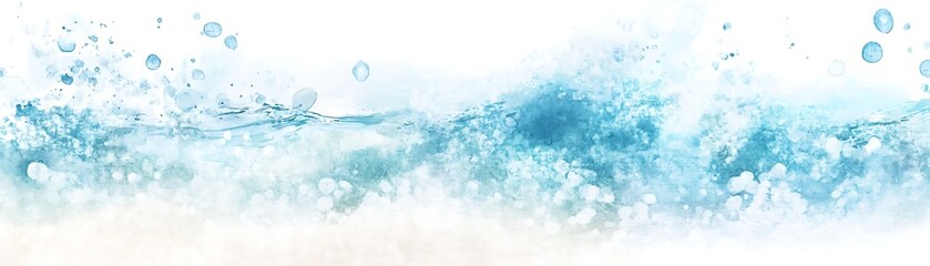 Obraz premium Dynamic ocean waves coastal beach nature scene bright day aesthetic viewpoint tranquil beauty