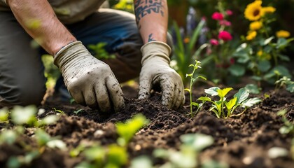Walking outdoors in a garden or park during different seasons