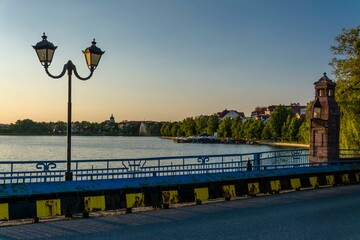 Ełk,jezioro o zachodzie