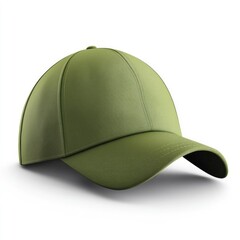 Fototapeta premium a green baseball cap , beautiful cap white background , Stylish green cap 