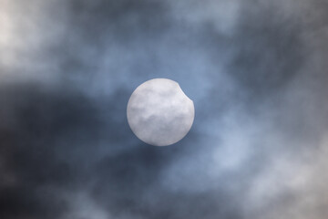 Partial solar eclipse in Galicia, Spain