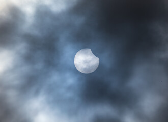 Partial solar eclipse in Galicia, Spain