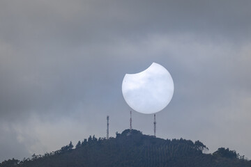 Partial solar eclipse in Galicia, Spain
