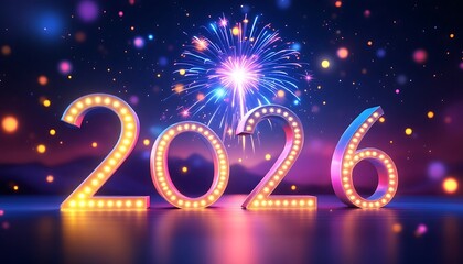 3d happy new year 2026