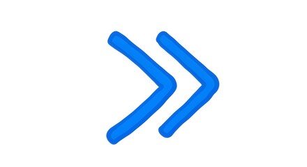 Obraz premium Blue Double Arrow Icon