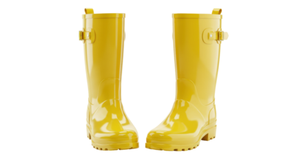 Isolated Yellow Boots
