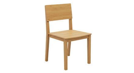 Isolated Wooden Chair