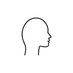silhouette of a woman head