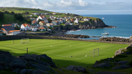 Scenic golf course by the beach with ocean views in Maine
