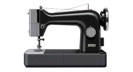 Isolated Vintage Sewing Machine